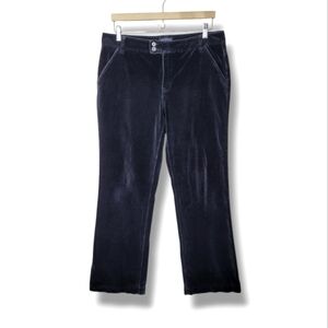 Nautica Vintage Black Velvet Trousers Timeless Casual Winter Pants Size 12